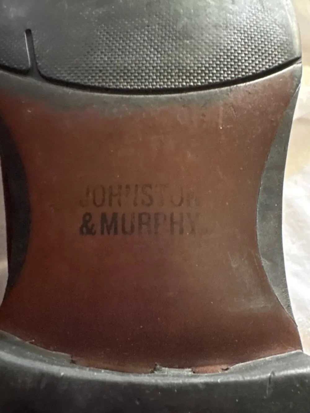 Johnston & Murphy Mens Brown Leather Oxford Shoes 11.5 M Made In India